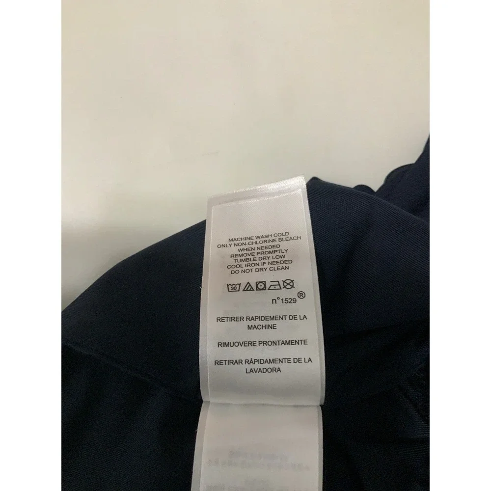 Lauren Ralph Lauren Womens Stretch Jersey Jumpsuit M Blue Tie Keyhole 3/4 Sleeve - Picture 10 of 14